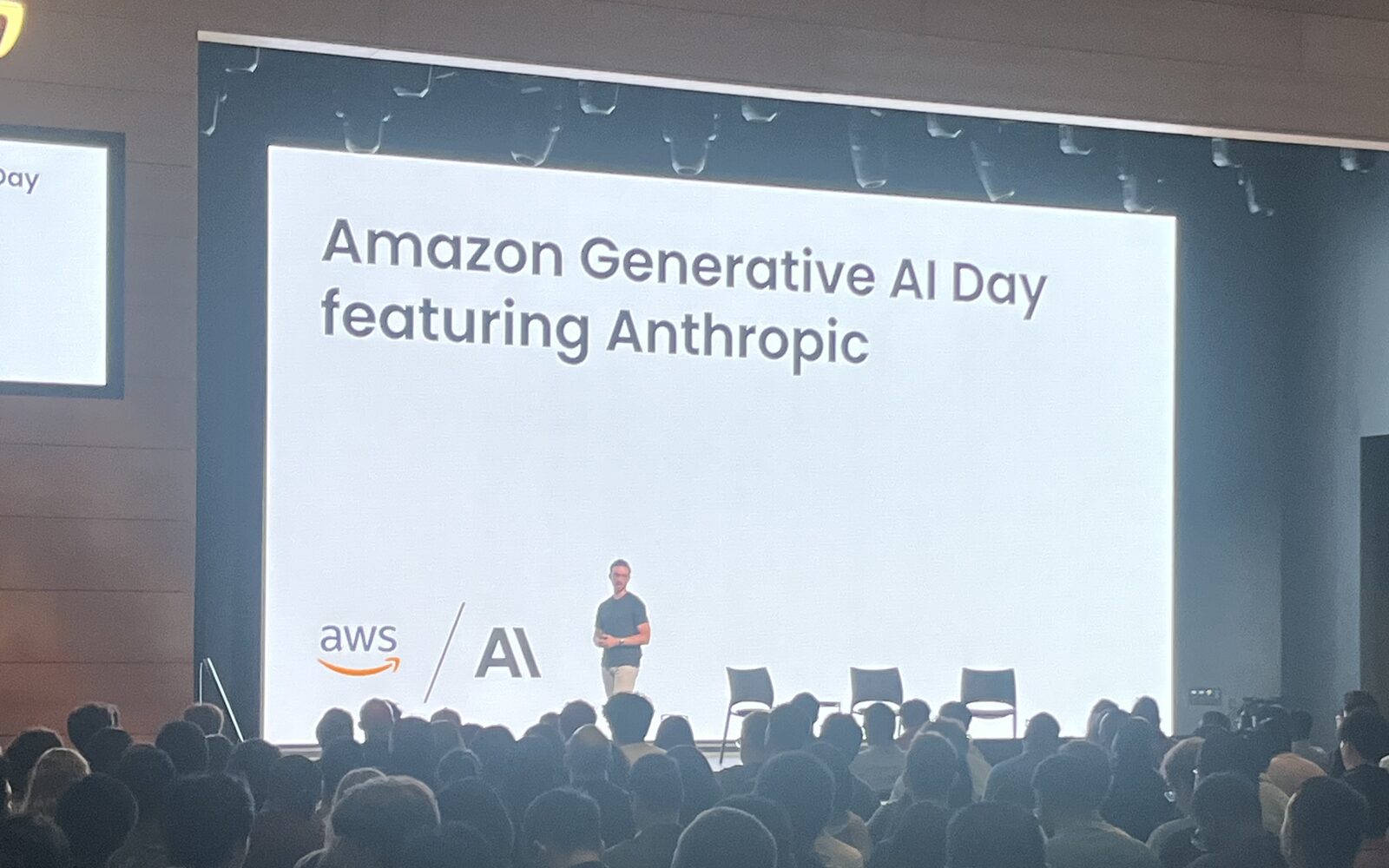 Packed room for a keynote featuring Anthropic
